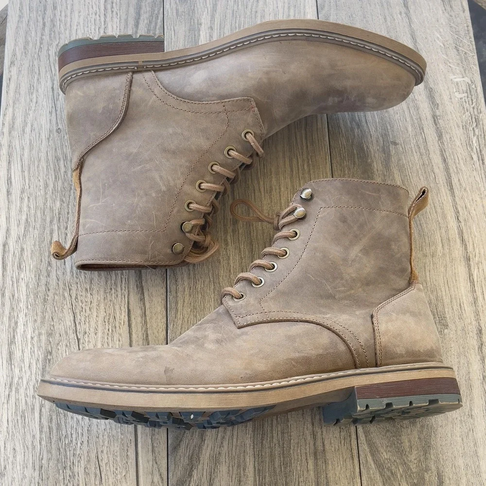 Arkbird Boots Mens Size 9.5 Leather Lace Up Rubber Sole‎ Casual Oxford Shoes